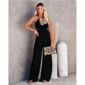 Vici Top Influencer Halter Jumpsuit